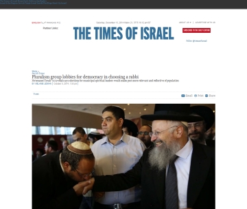 http://www.timesofisrael.com/pluralism-group-lobbies-for-democracy-in-choosing-a-rabbi/