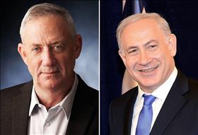 Benny Gantz (left) and Bibi Netanyahu (right), source: Wikipedia