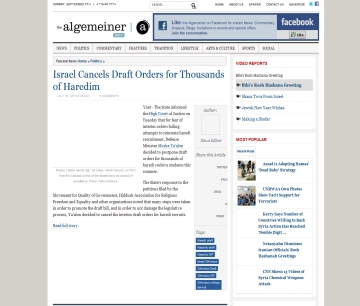 http://www.algemeiner.com/2013/07/31/israel-cancels-draft-orders-for-thousands-of-haredim/