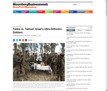 http://www.businessweek.com/news/2014-11-16/tanks-vs-dot-talmud-israel-s-ultra-orthodox-soldiers