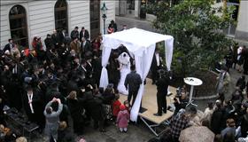 Orthodox Jewish wedding, courtesy of Wikipedia