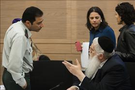 Gen. Gadi Agmon, MK Ayelet Shaked and Knesset member Meir Porush in shaked committee meeting 18.02.2014, Photo: Flash 90