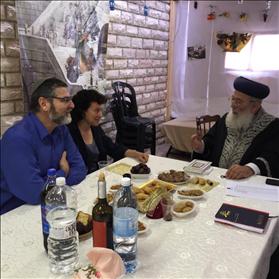 Rabbi Amar with Rabbi Bandel and Dr. Laura Wharton