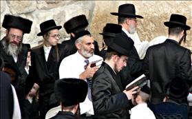 ultra-Orthodox Jews at Western Wall